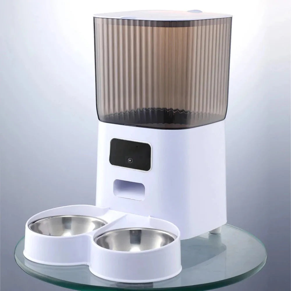 Comedero doble automático 5L con cámara
