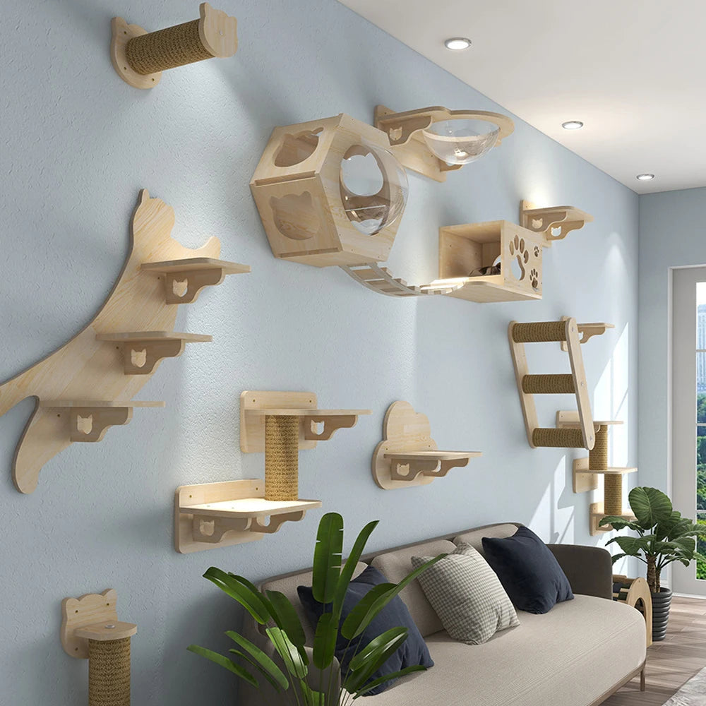 Estantes de madera configurables