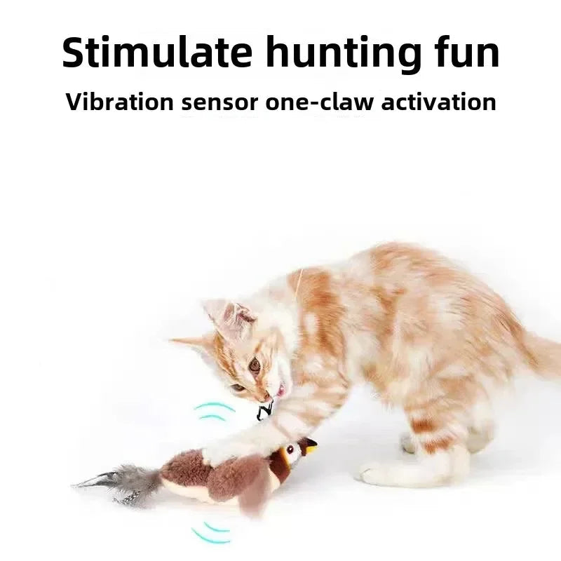 Pájaro recargable interactivo (con contenedor para catnip)