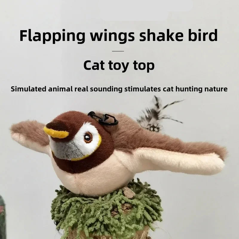 Pájaro recargable interactivo (con contenedor para catnip)